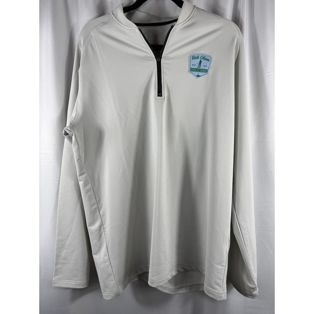 Swannies Rick Olson Memorial Golf Tournament Pullover Long Sleeve Gray Mens L